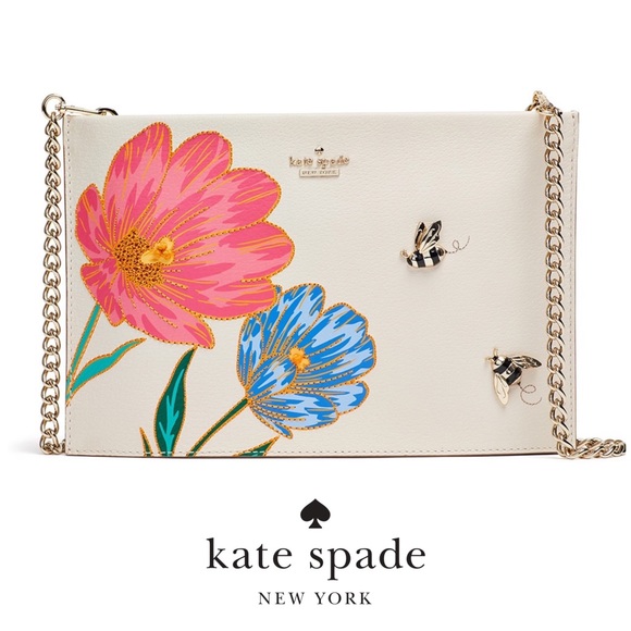kate spade Bags Kate Spade Picnic Perfect Bee Sima Clutch Bag Gold